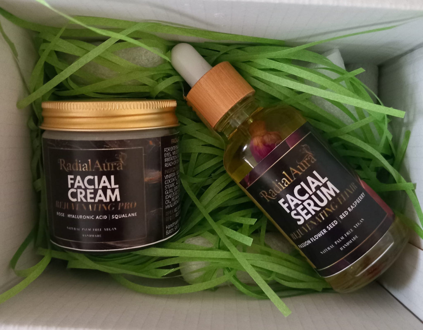 PROMOTION!! Day & Night Face Care Set – Natural Hydration & Re  generation  Day Cream 60ml + Night Serum 50ml | 100% Natural | Handmade in the UK