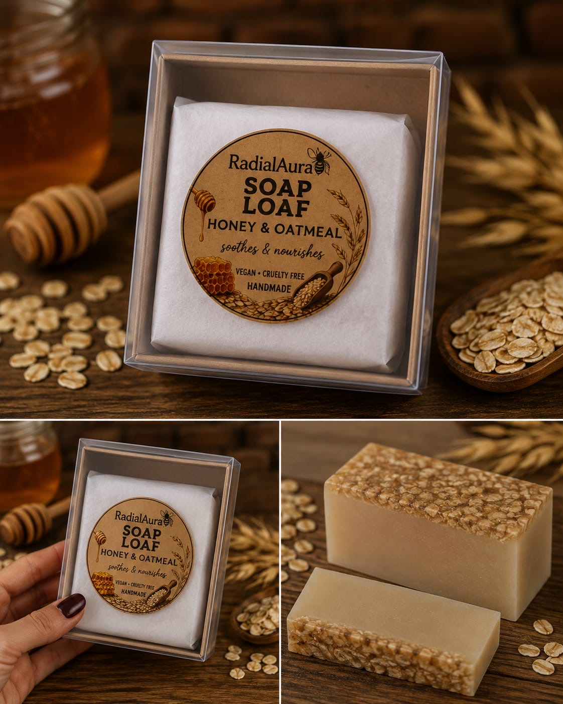 Honey & Oatmeal Soap Bar – 100g