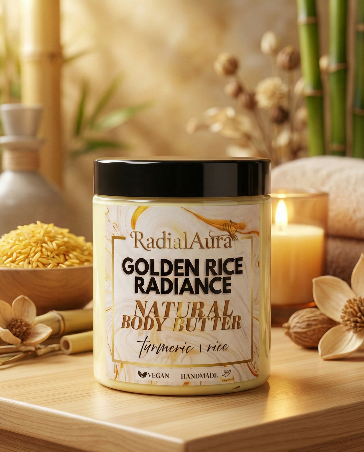 Radiant Glow Rice & Turmeric Body Butter – 150 g