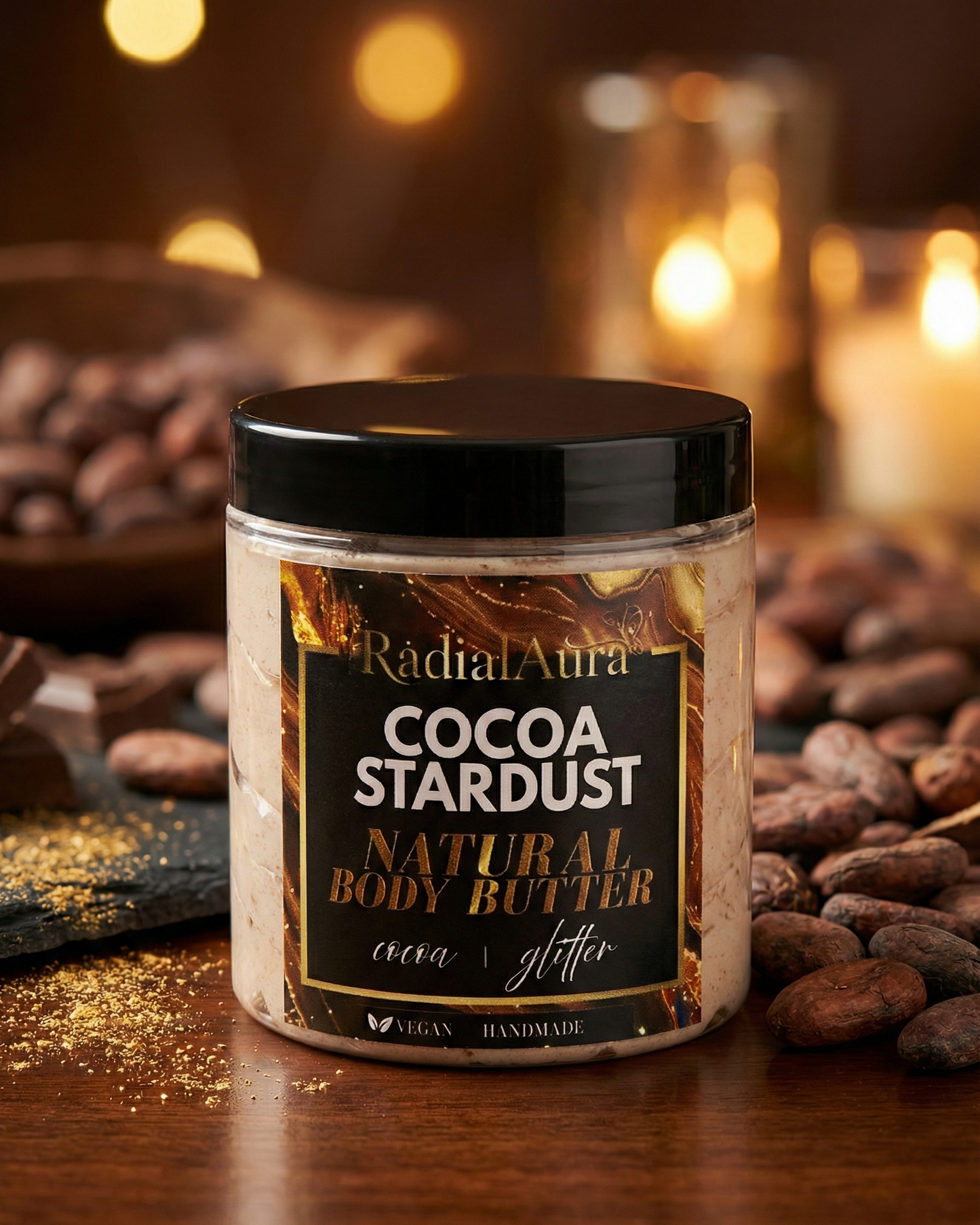 Sparkle & Indulge Cocoa & Glitter Body Butter – 150 g