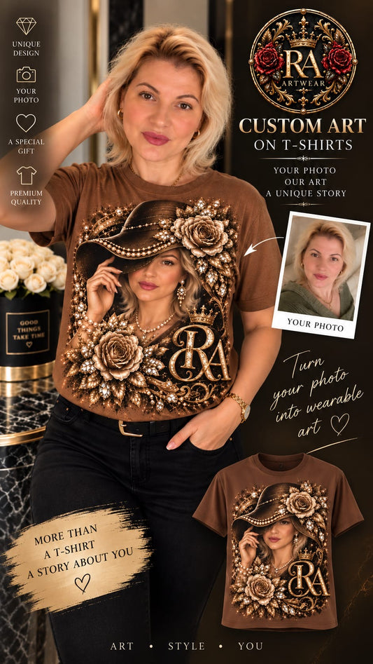 THE PORTRAIT — Custom Art short sleeve T-Shirt